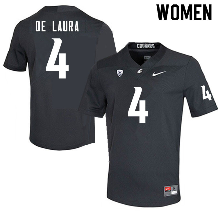 Women #4 Jayden de Laura Washington Cougars College Football Jerseys Sale-Charcoal
